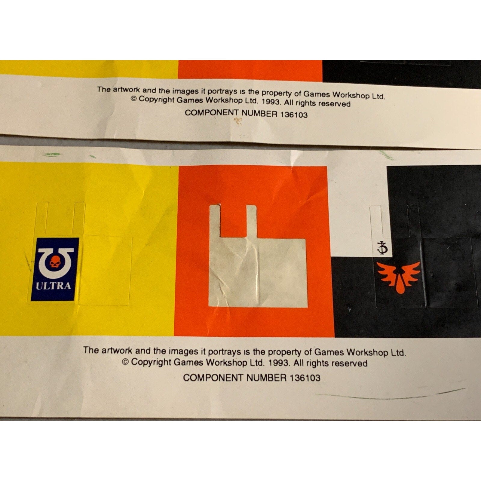 TRANSFERS SUPER OLD SPACE MARINES FLAG STANDARD STICKERS FLAGS WARHAMMER 40K