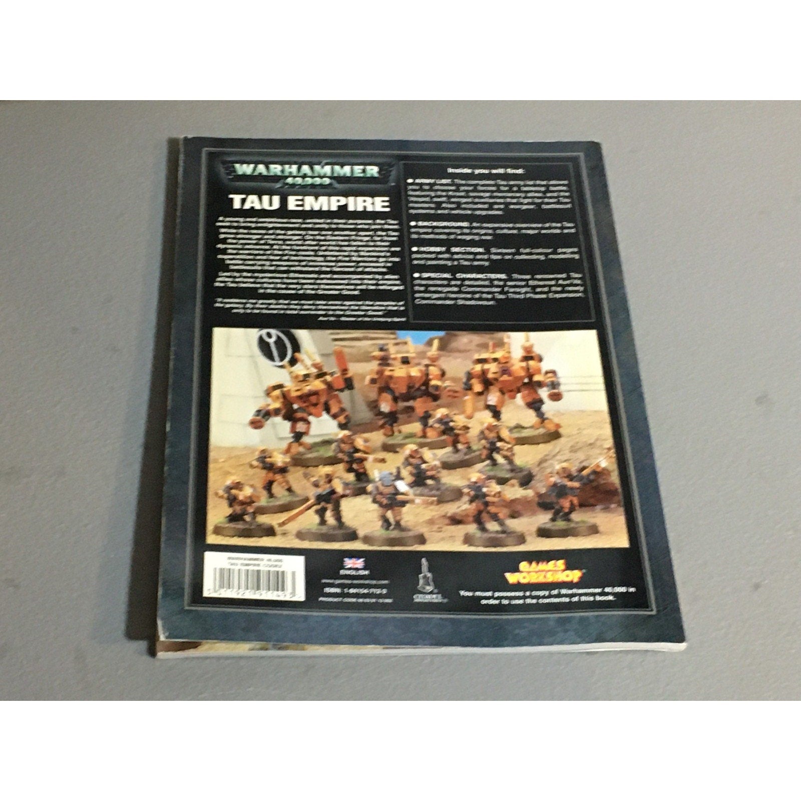 BOOK GAMES WORKSHOP WARHAMMER 40K TAU EMPIRE 4TH ED SB USED