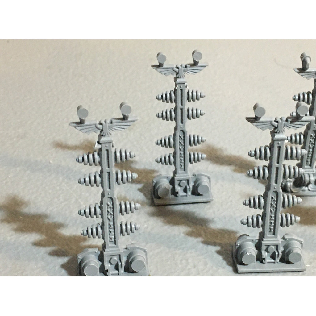 A24507 WARHAMMER 40K SPACE MARINES ENERGY PYLONS 6X + 3 TELEPORT BEACONS GW
