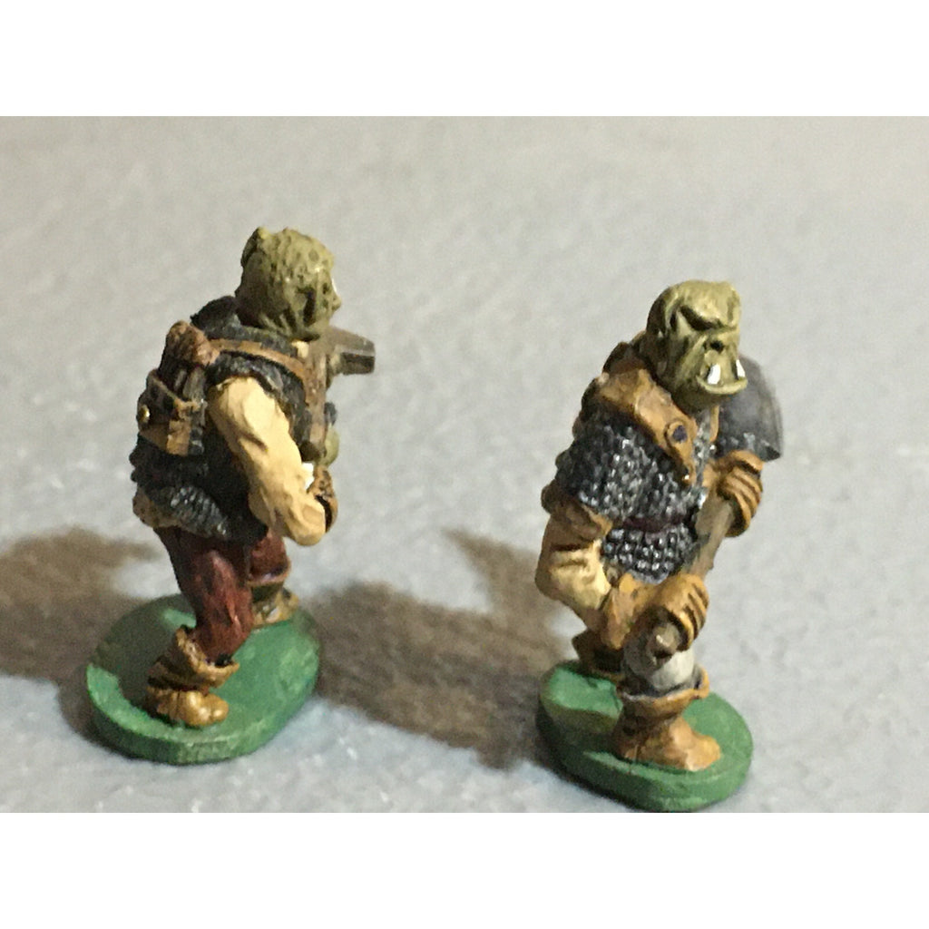 A10090 CITADEL PRE SLOTTA METAL RARE OOP ORC WARRIORS 2 PK WARHAMMER PAINTED