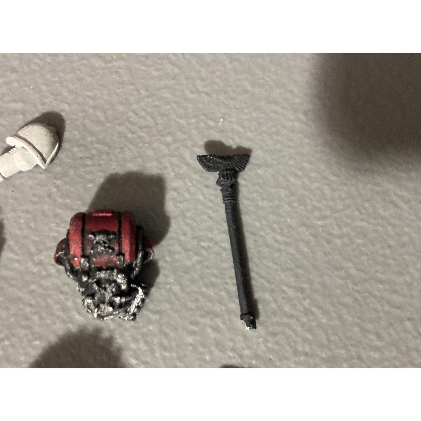 A19745 WARHAMMER 40K SPACE MARINES ALL METAL BITS LOT POLE PLASMA SHIELD ARM