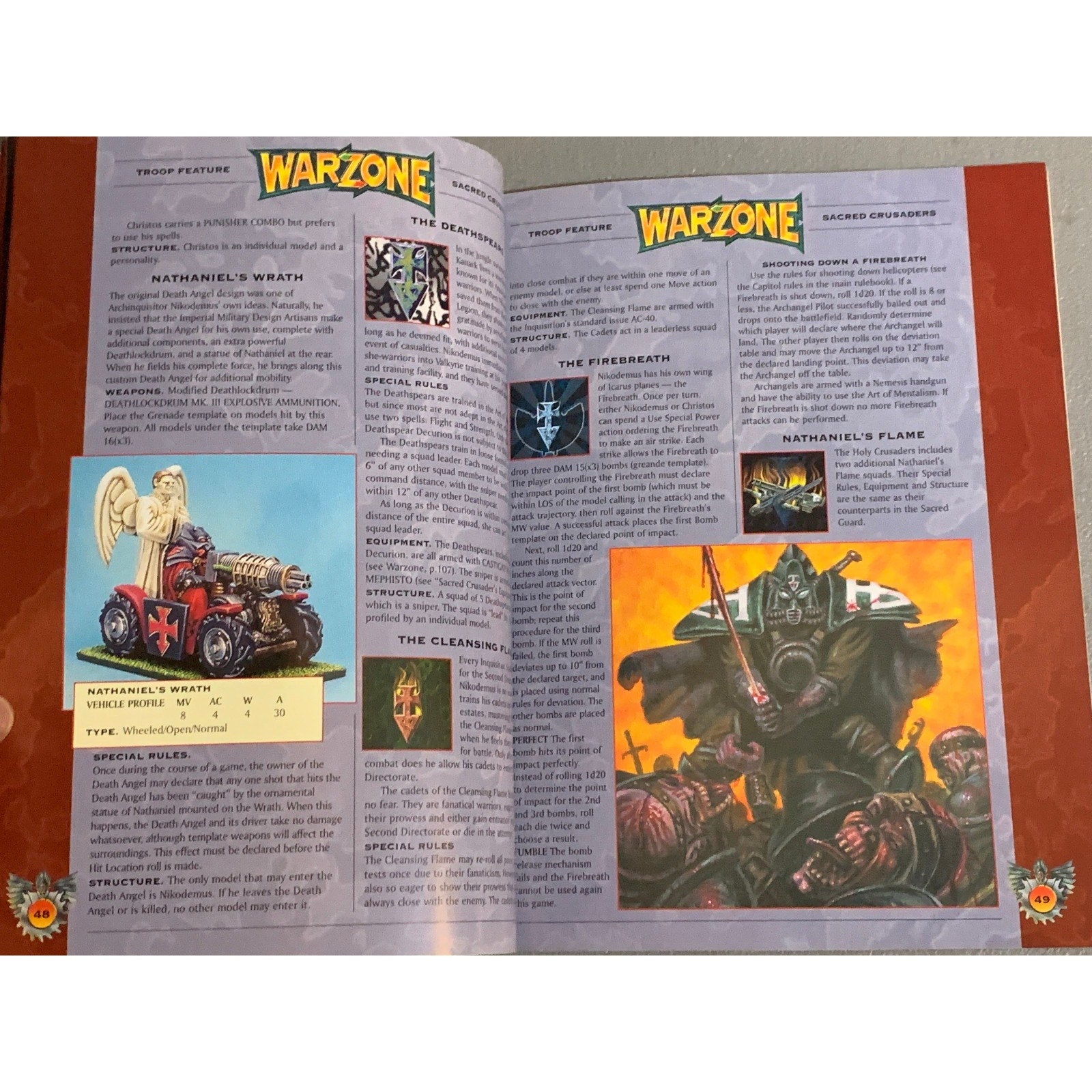 A31655 WARZONE MUTANT CHRON HHG HEARTBREAKER ARMY BOOK PLAYED CASUALTIES OF WAR