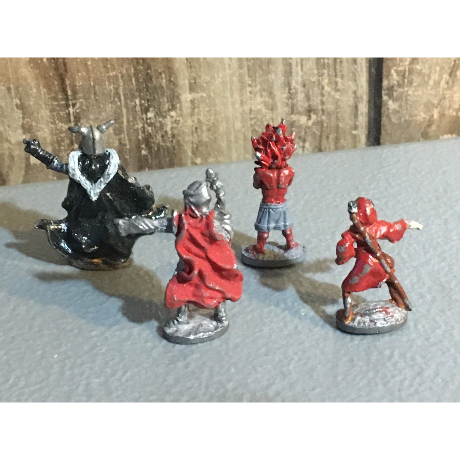 A32862 TSR METAL MINIATURES UNKNOWN HUMAN 4 PK KNIGHT NINJA WARRIOR