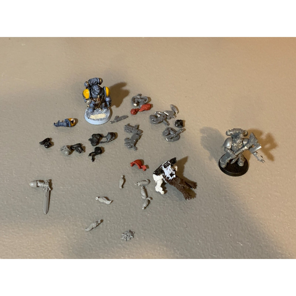 A22913 WARHAMMER 40K SPACE MARINES SPACE WOLVES BITS LOT WOLF TAILS HEADS