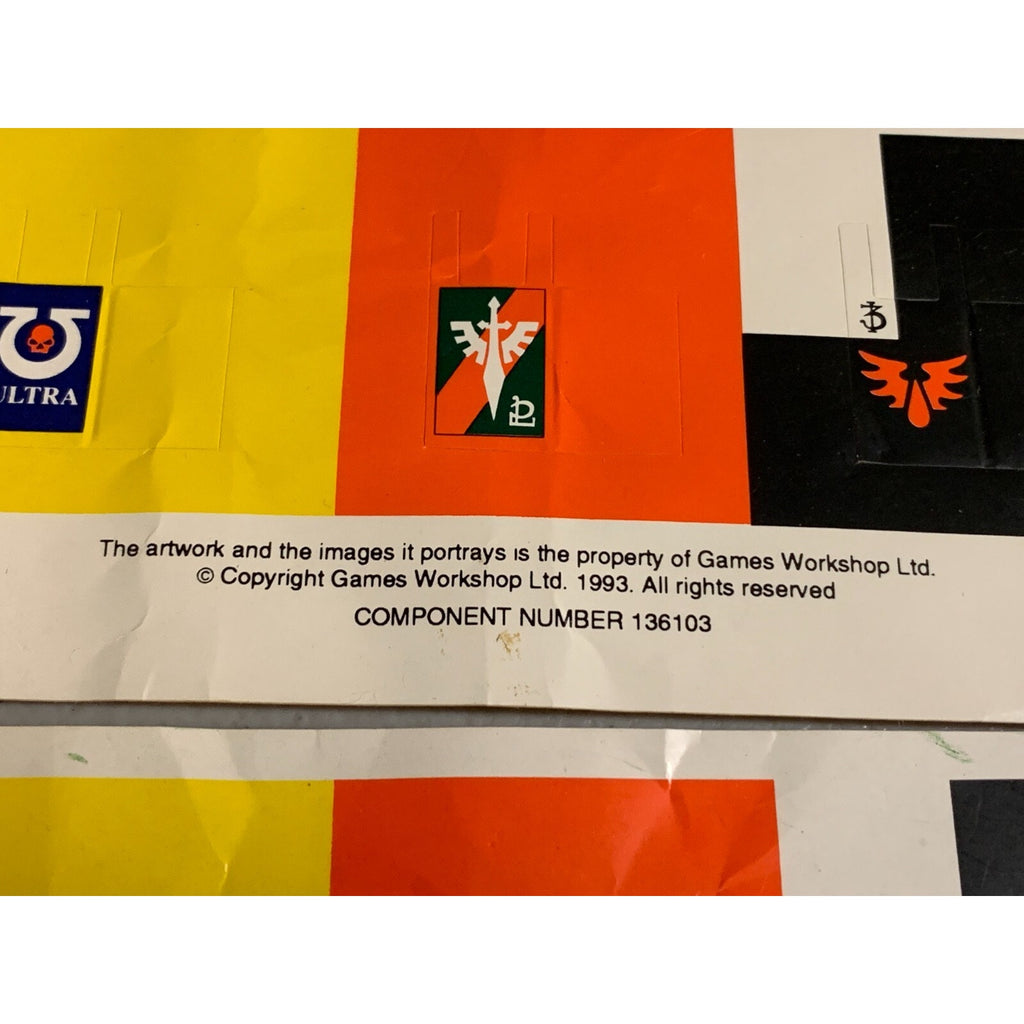 TRANSFERS SUPER OLD SPACE MARINES FLAG STANDARD STICKERS FLAGS WARHAMMER 40K