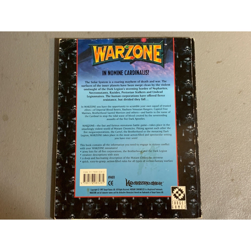A31654 WARZONE MUTANT CH HHG ARMY BOOK PLAYED FAST AND FURIOUS MINIATURES BATTLE