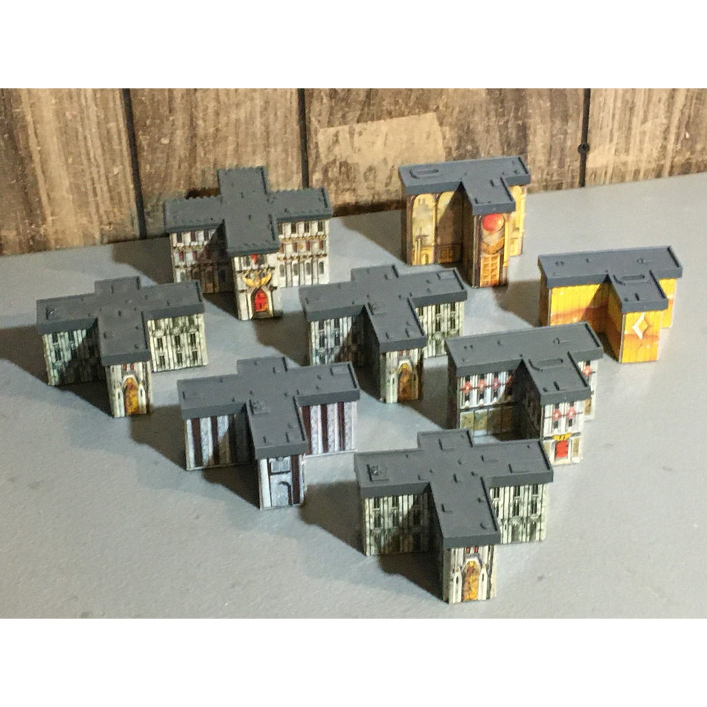 A31677 WARHAMMER EPIC 40K TERRAIN BUILDINGS PLASTIC & CARDSTOCK 8 PK