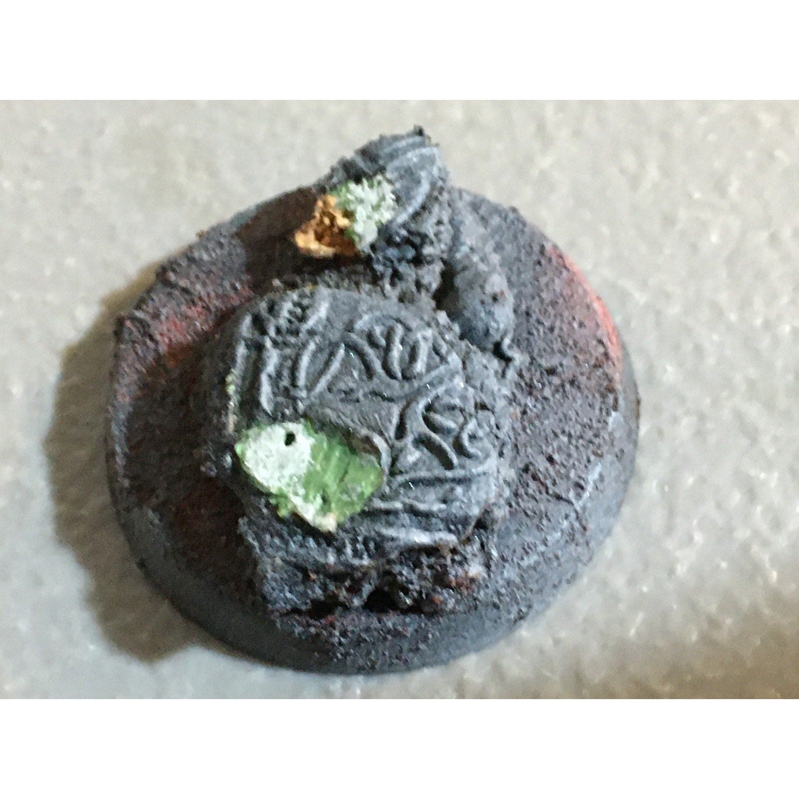 A32471 WARHAMMER FANTASY CITADEL VINTAGE HOBGOBLIN WARRIOR METAL PAINT BASE