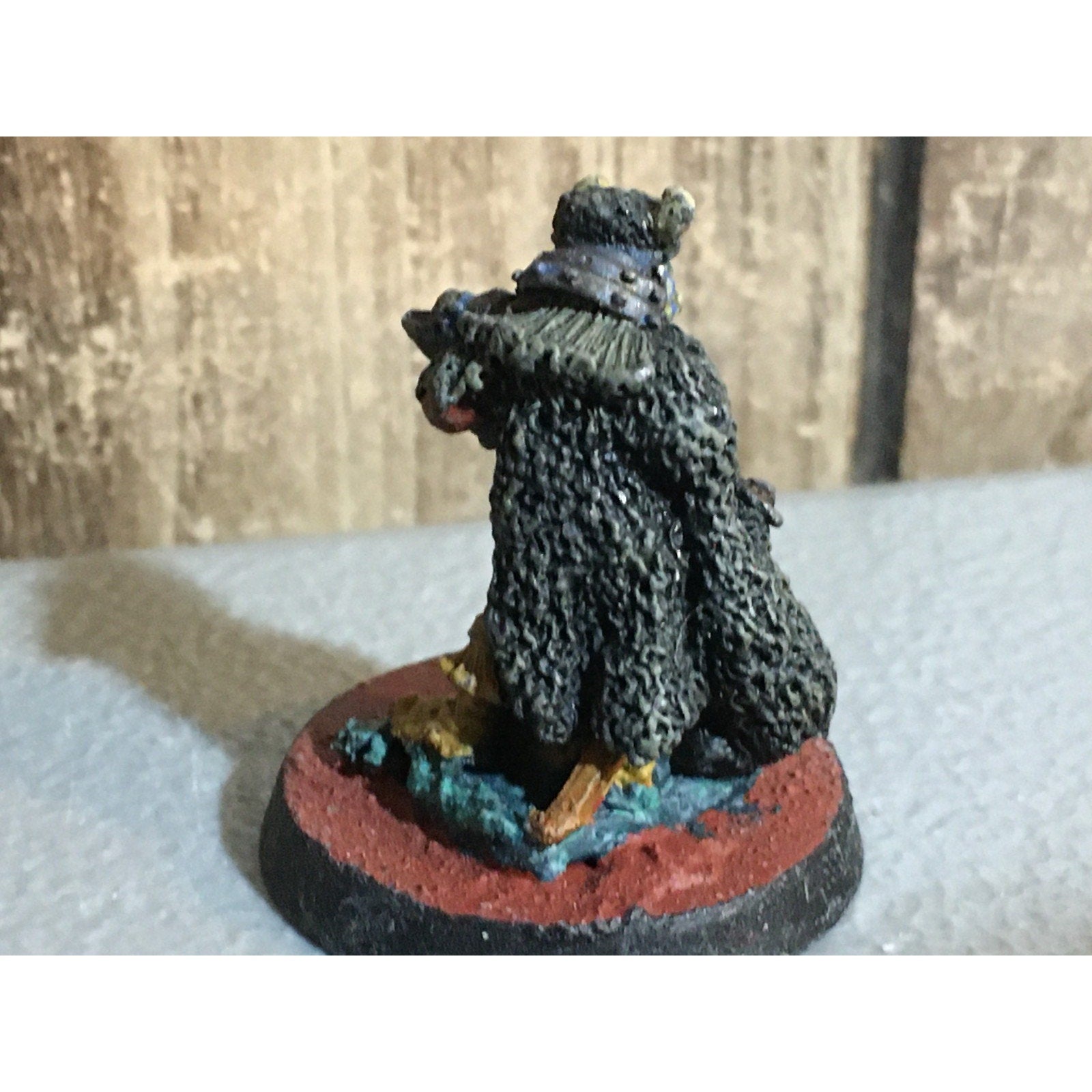 A32470 WARHAMMER FANTASY CITADEL VINTAGE HOBGOBLIN WARRIOR METAL PAINT BASE