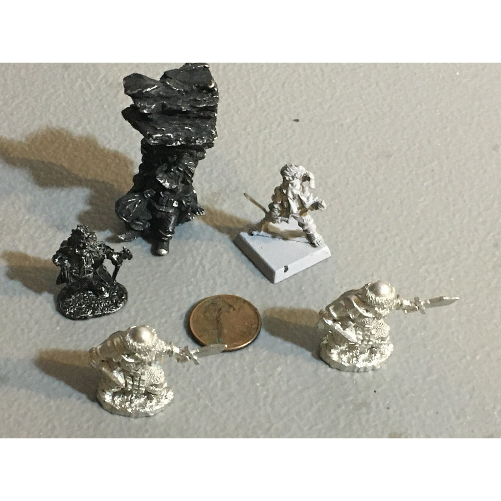 A34020 UNKNOWN METAL MINIATURES MIXED DWARVES DWARFS SOLDIER WARRIOR