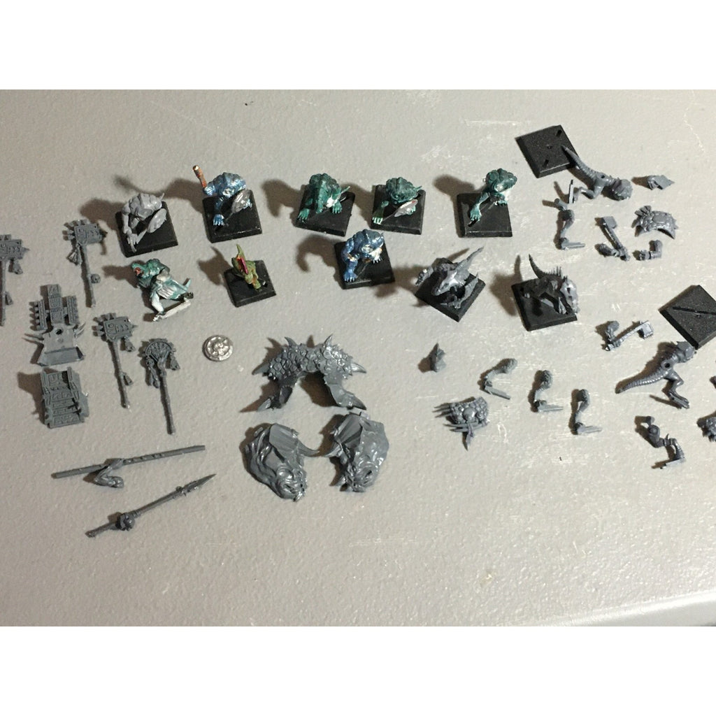 A22064 WARHAMMER FANTASY LIZARDMEN BITS & INCOMPLETET LOT SAURUS GAMES WORKSHOP