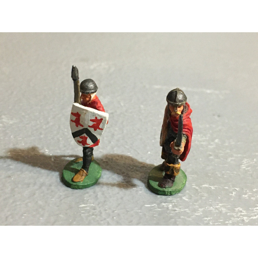 A10155 RAL PARTHA METAL OOP PAINTED MEN AT ARMS W SPEAR / SWORD & SHIELD