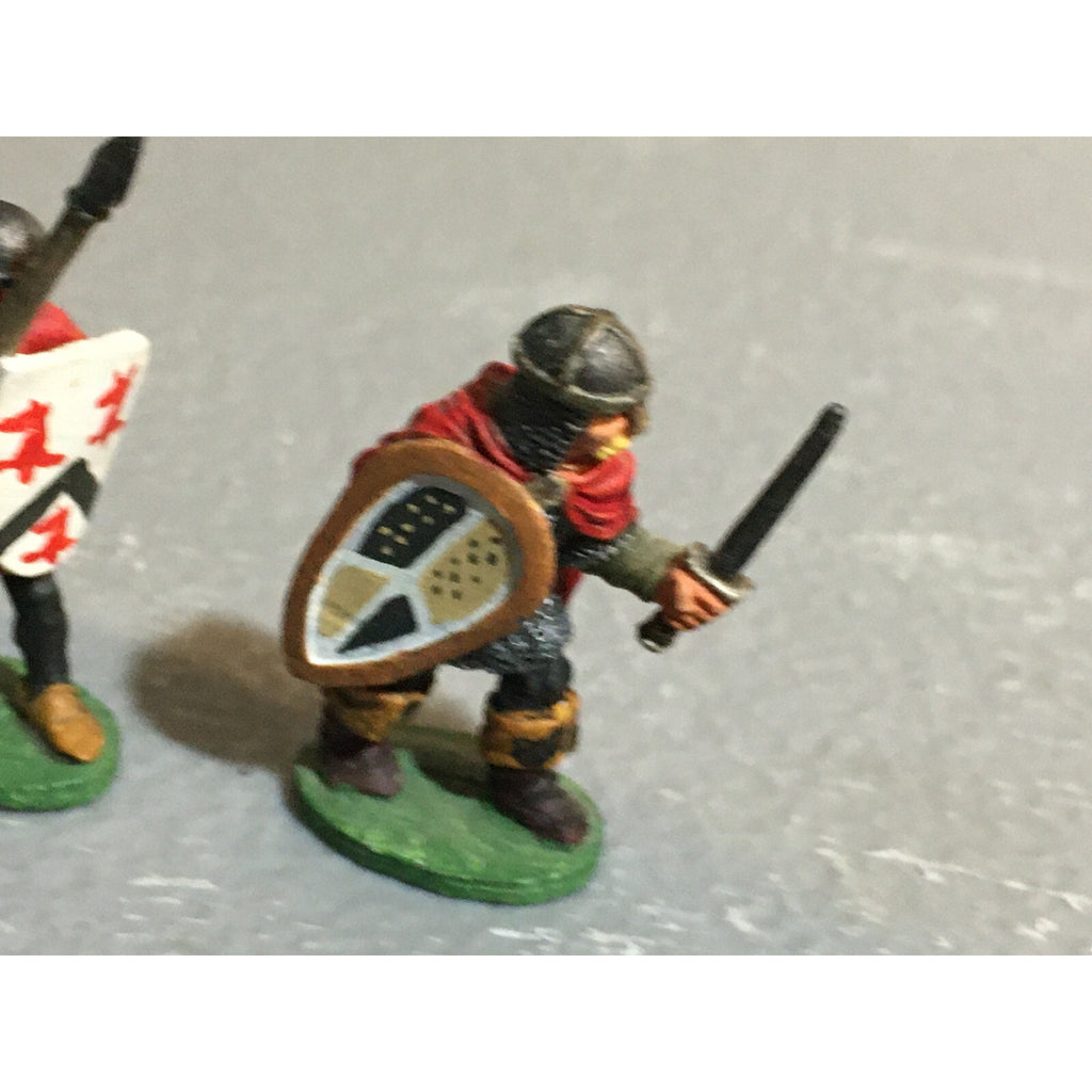 A10155 RAL PARTHA METAL OOP PAINTED MEN AT ARMS W SPEAR / SWORD & SHIELD