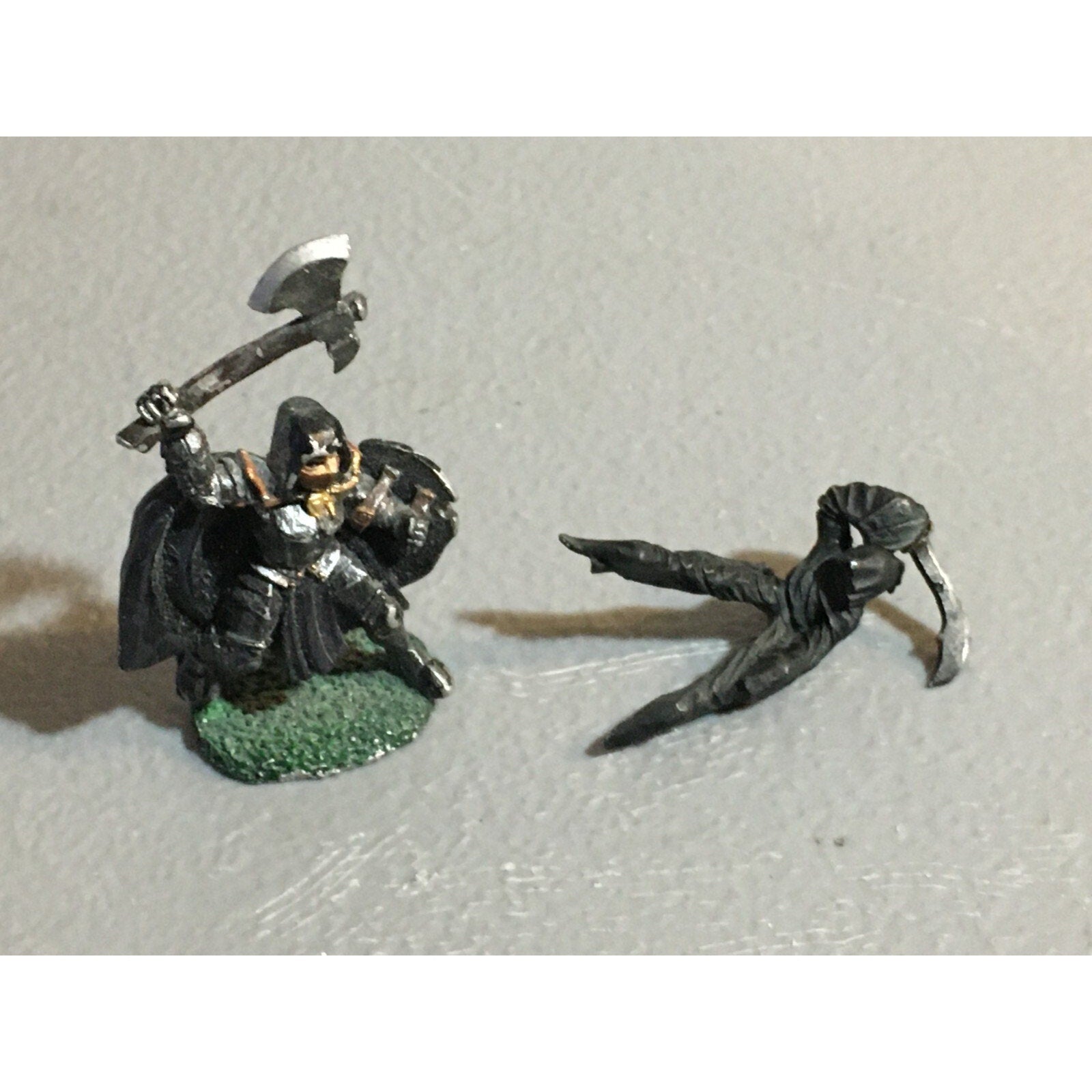 A10262 UNKNOWN METAL FANTASY MINIATURES TABLETOP WARGAMES GHOST RIDER + WARRIOR