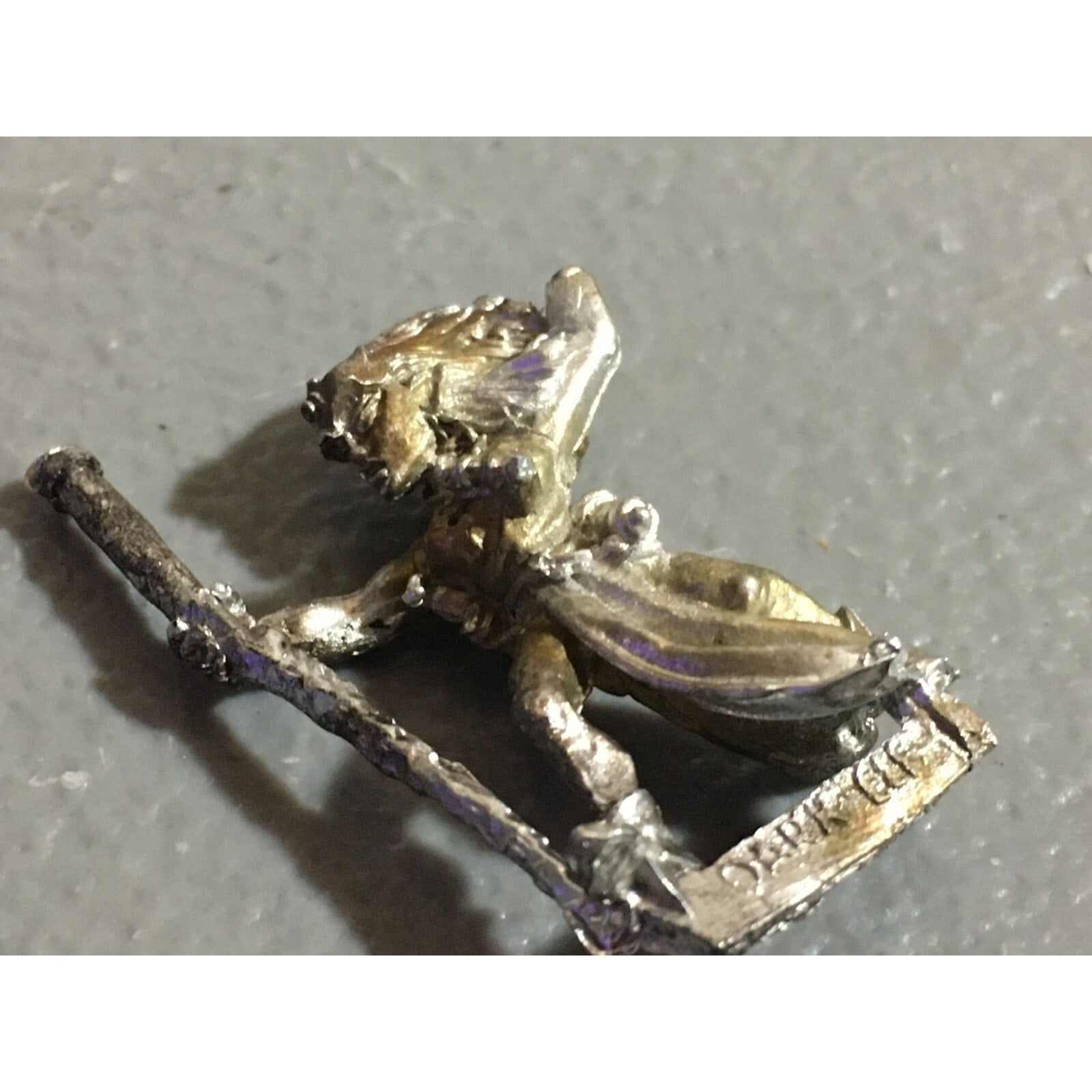 A22128 WARHAMMER FANTASY DARK ELVES METAL SORCERER OOP MISS STAFF TOP & HAND GW
