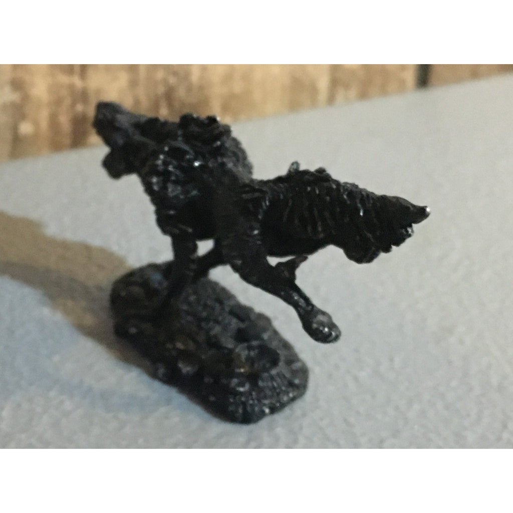 A34017 UNKNOWN METAL MINIATURE D&D DIRE WOLF DUNGEONS & DRAGONS RPG TABLETOP