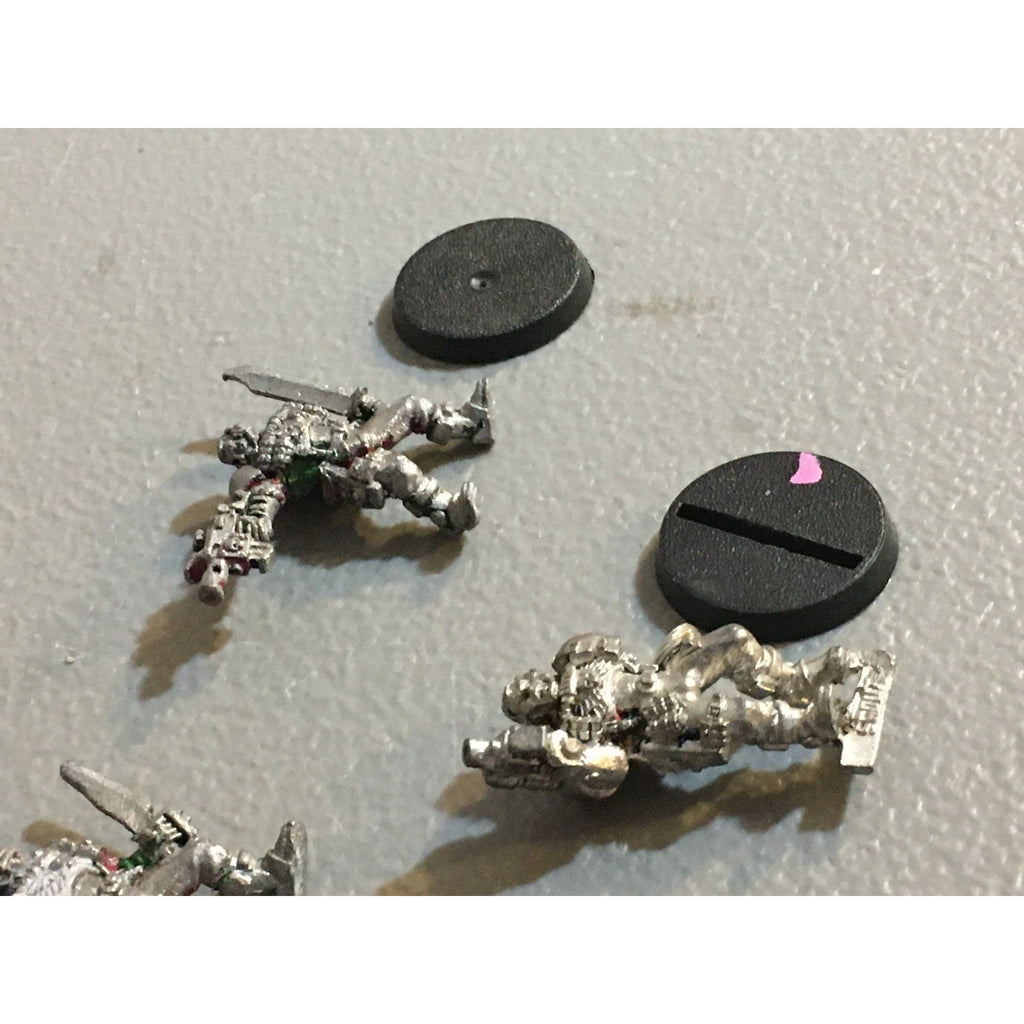 A33826 WARHAMMER 40K SPACE MARINES METAL SCOUT 4 PK 1 ARM CLIPPED GW