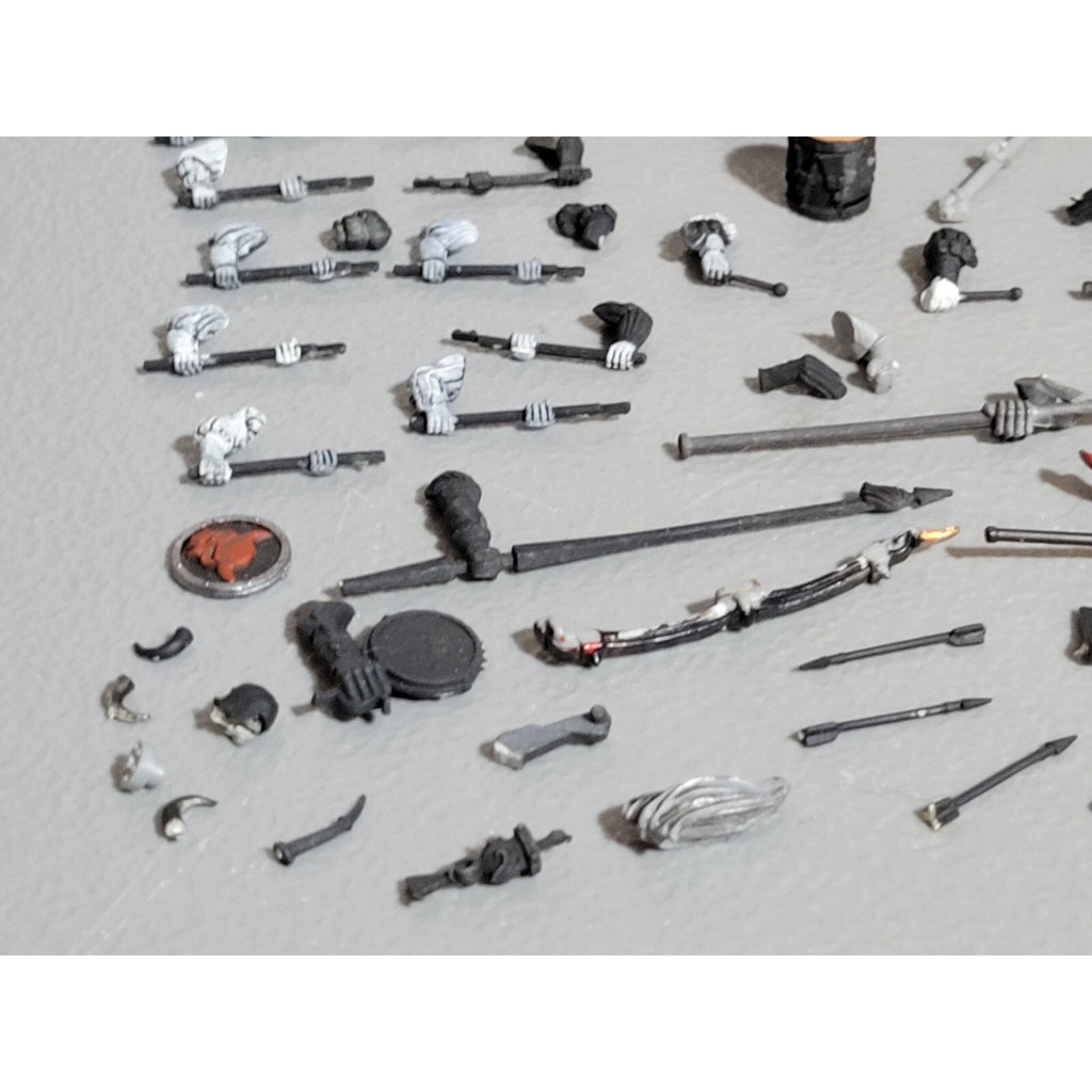 A18901 WARHAMMER FANTASY BITS LOT EMPIRE UNDEAD ARMS SPEARS SWORDS