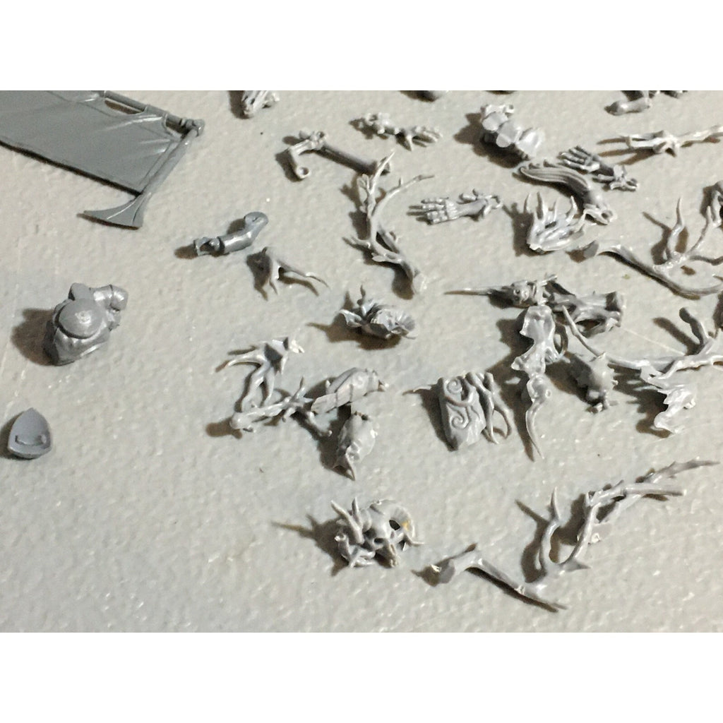 A20847 WARHAMMER FANTASY BITS LOT MIXED HIGH ELVES SKELETONS DRYADS ORCS