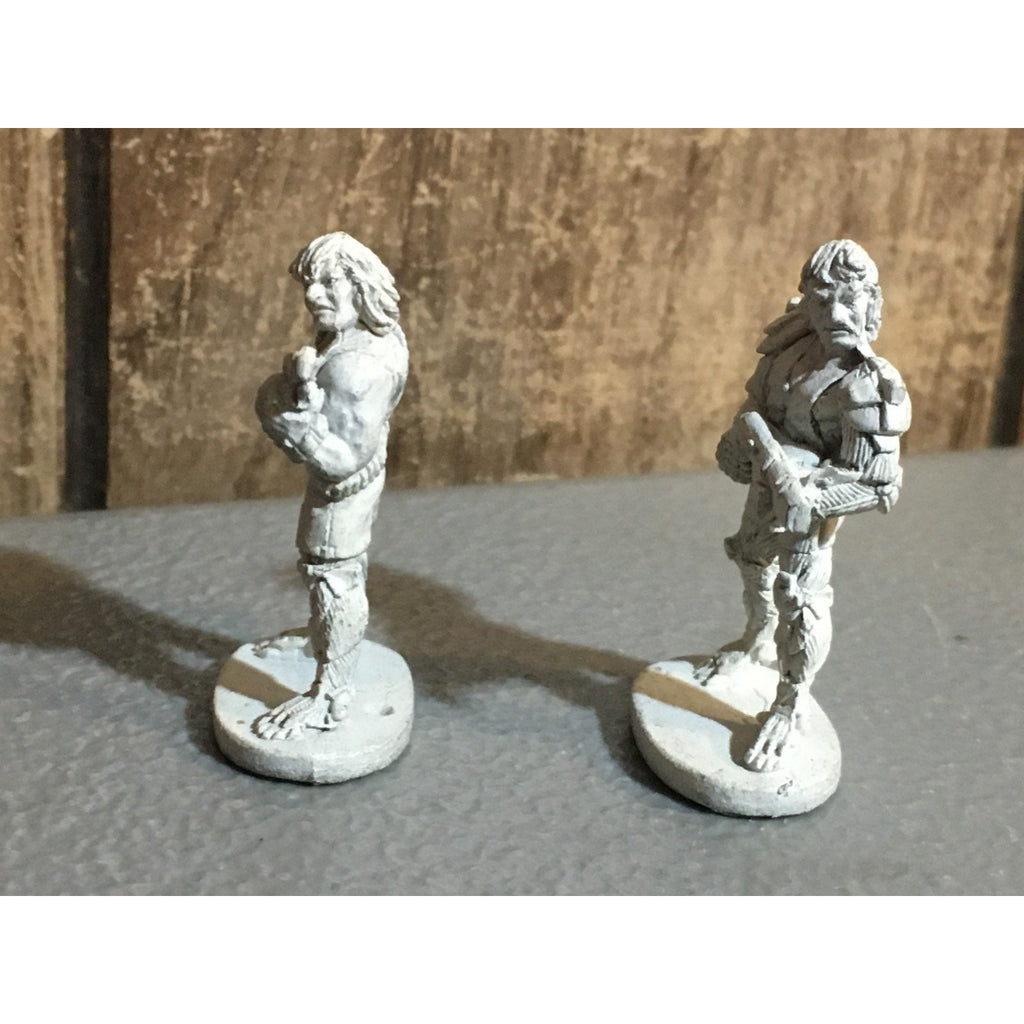 A32075 GRENADIER METAL MINIATURES UNKNOWN SCI-FI REBEL SOLDIER GUNNER 2 PK