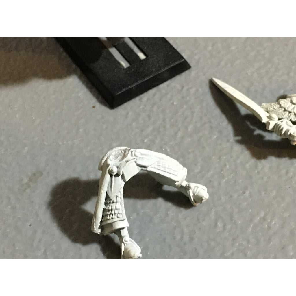 A23911 WARHAMMER FANTASY HIGH ELVES METAL SILVER HELM COMMAND CHAMPION NO SHIELD