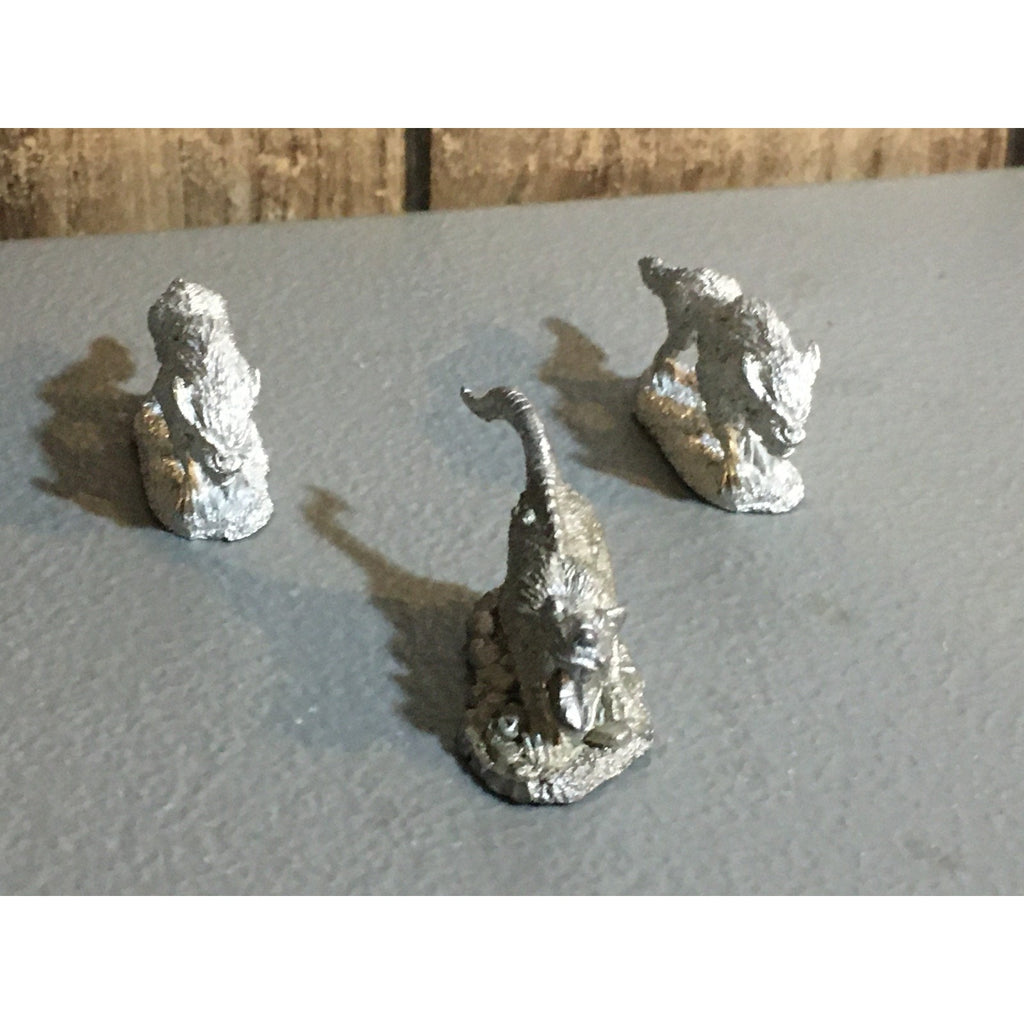 A33996 REAPER MINIATURES METAL EDIRE RATE & 2 GOBLIN WOLF D&D TABLETOP