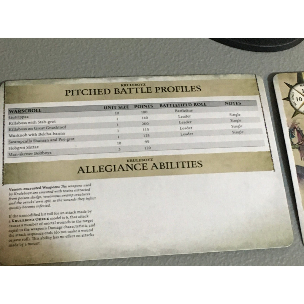 SA34023 WARHAMMER AOS SIGMAR ORRUK WARCLANS KRULEBOYZ KILLABOSS ON GNASHTOOF