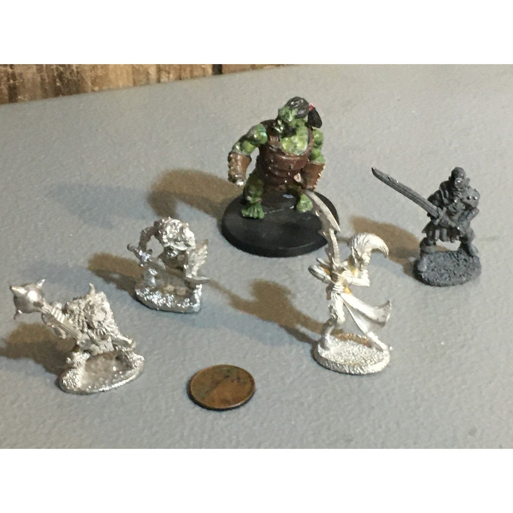 A34034 UNKNOWN METAL MINIATURES FANTASY MIXED LOT ORC ELF WARRIOR TABLETOP RPG