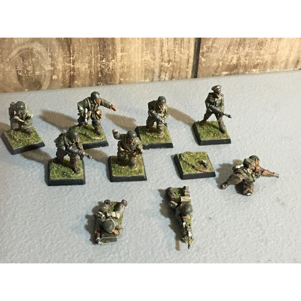 A30867 UNKNOWN METAL MINIATURES SOLDIERS INFANTRY WWII? WWI? TABLE TOP WAR GAMES