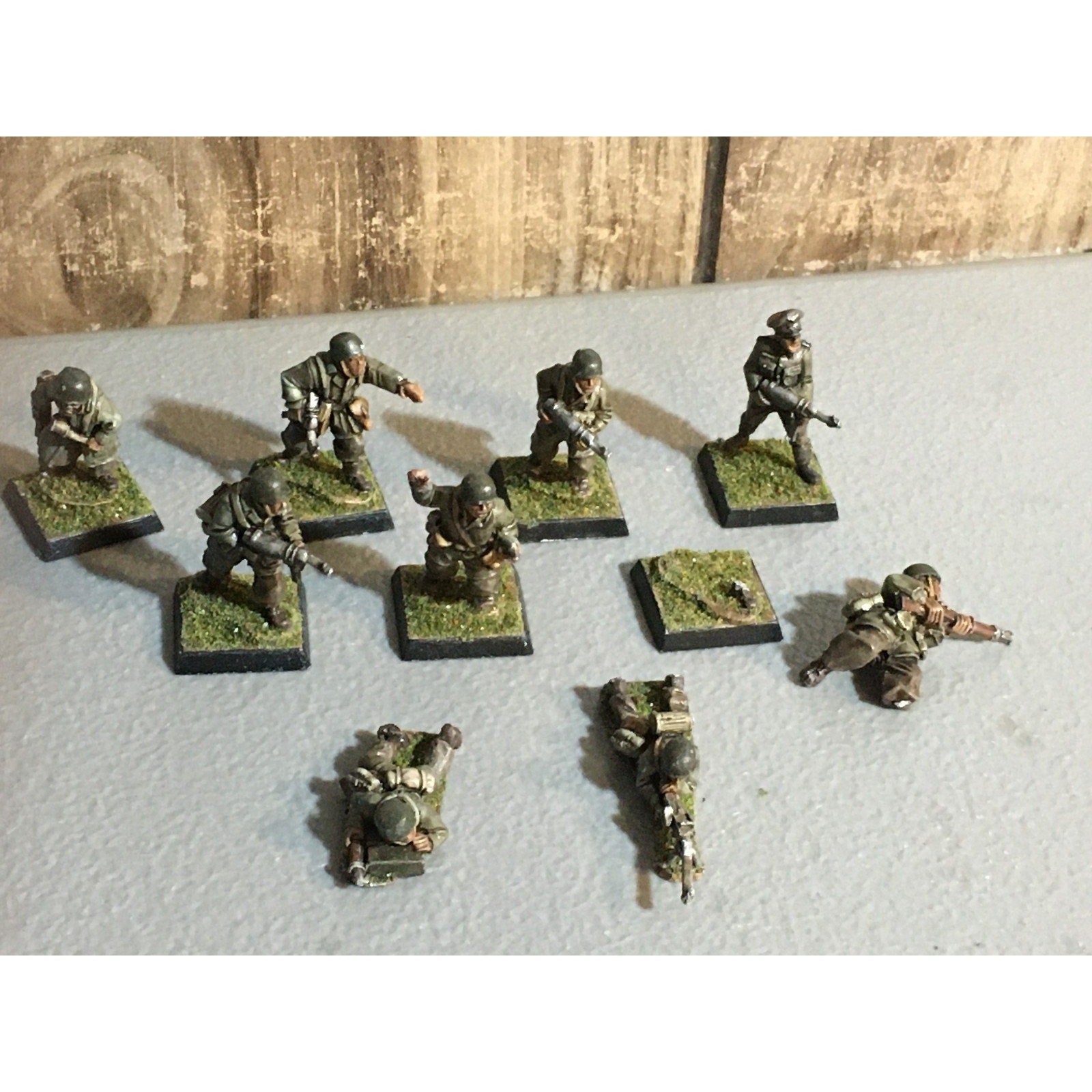 A30867 UNKNOWN METAL MINIATURES SOLDIERS INFANTRY WWII? WWI? TABLE TOP WAR GAMES