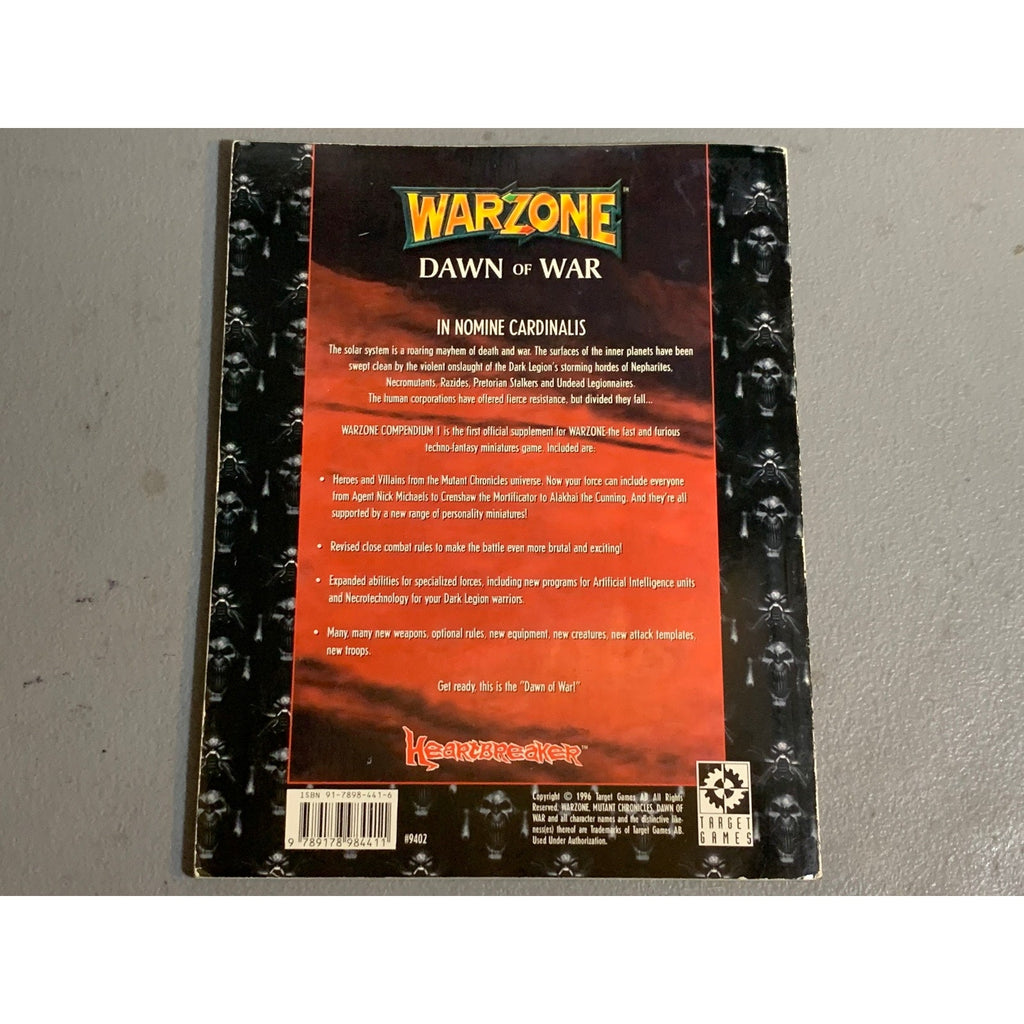 A31651 WARZONE MUTANT CHRON HHG ARMY BOOK PLAYED COMPENDIUM VOL. 1 DAWN OF WAR