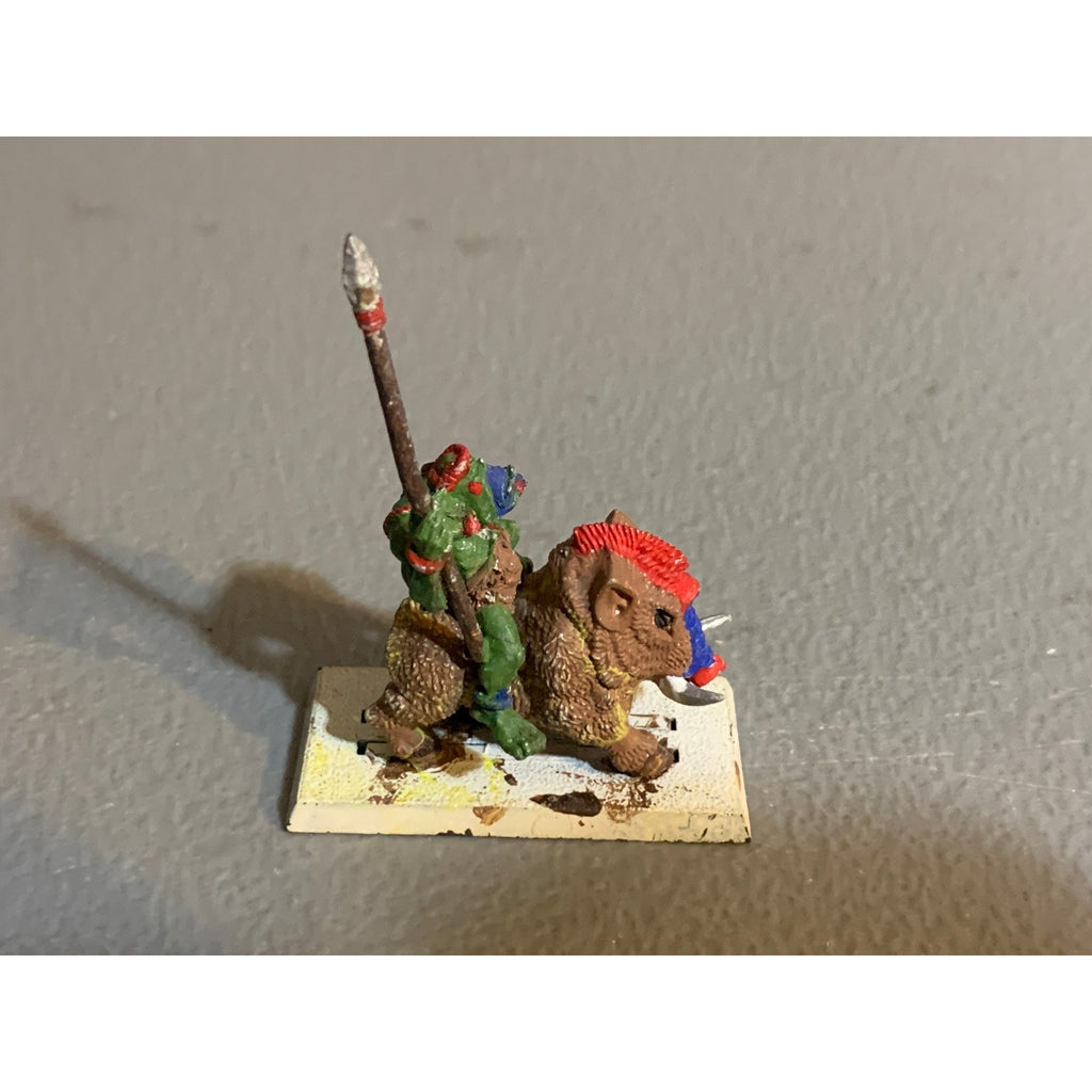 A31239 WARHAMMER FANTASY AOS METAL ORCS & GOBLINS SAVAGE BOAR RIDER INCOMPLETE
