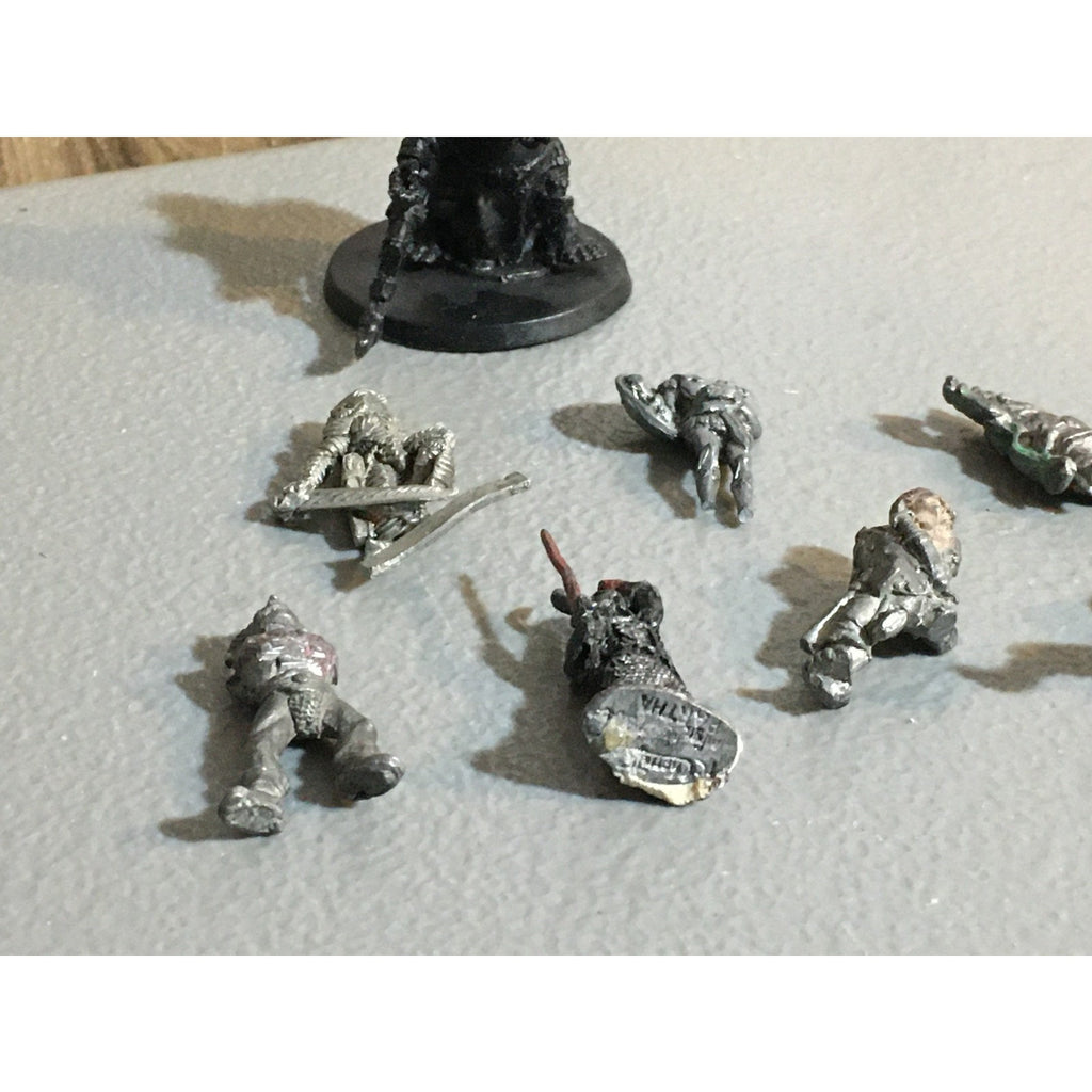 A32532 UNKNOWN METAL MINIATURES INCOMPLETE LOT HUMAN ELF WARRIOR