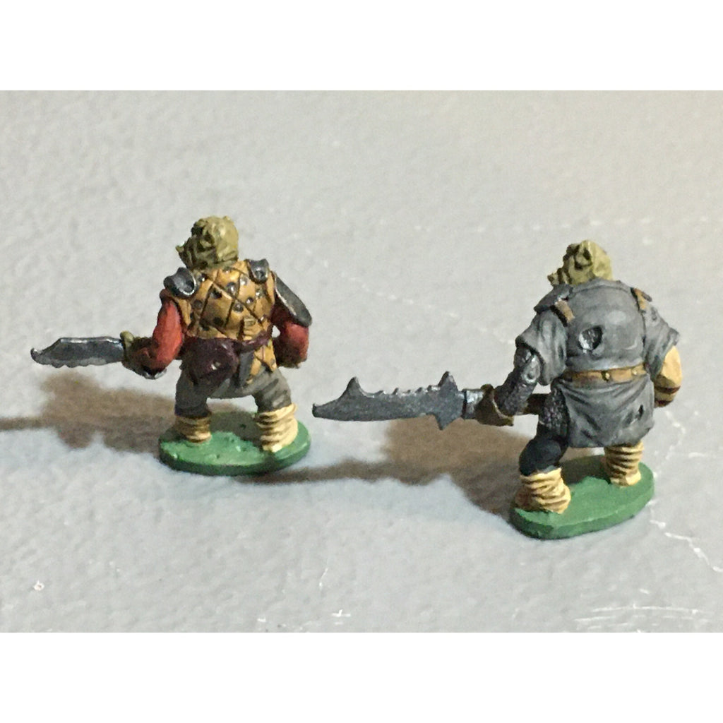 A10091 CITADEL PRE SLOTTA METAL RARE OOP ORC WARRIORS 2 PK WARHAMMER PAINTED