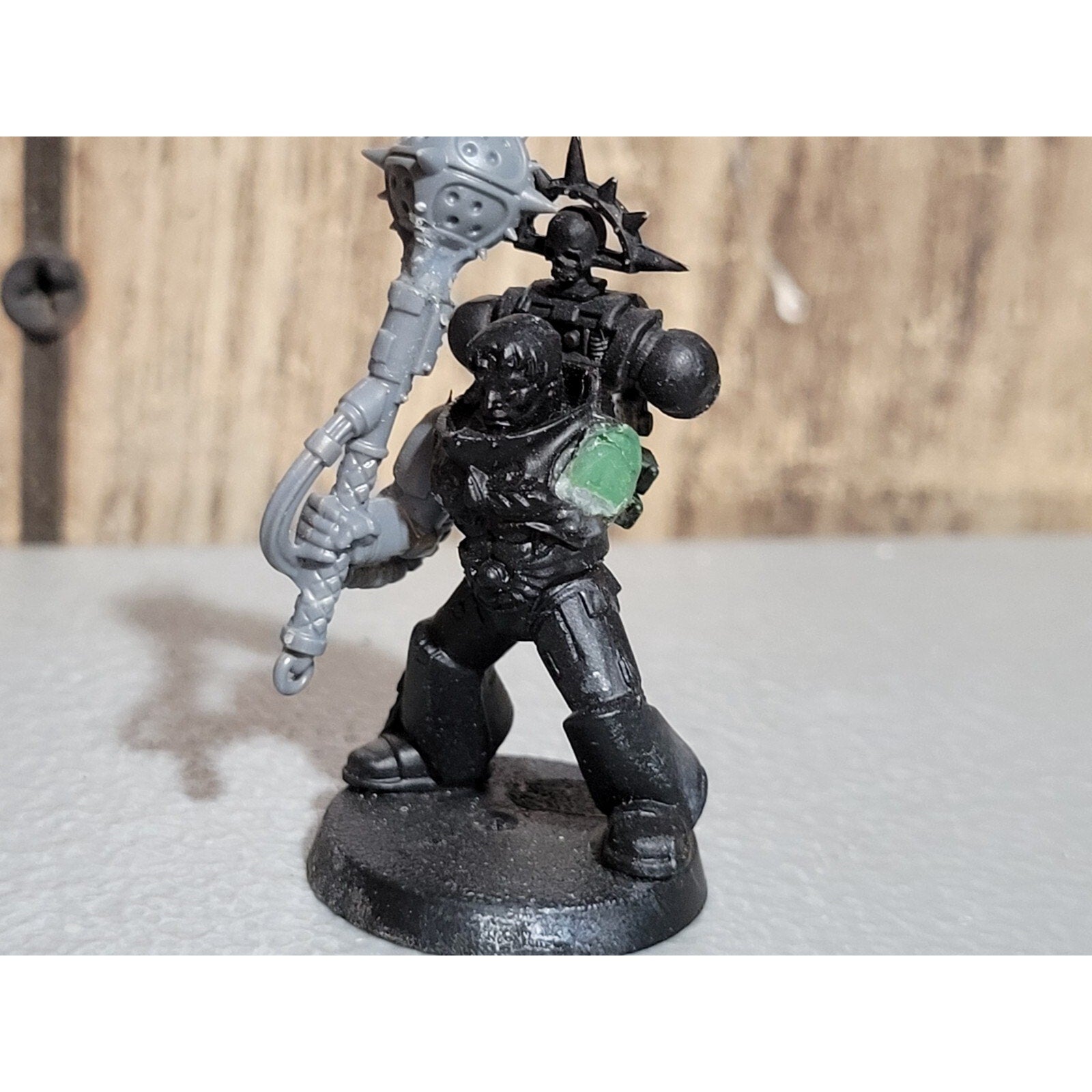 A18415 WARHAMMER 40K SPACE MARINES CAPTAIN LIEUTENANT CUST STORM BOLTER MACE