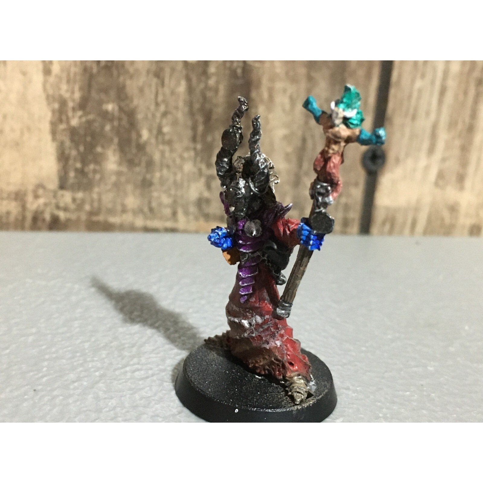 A19734 WARHAMMER FANTASY CHAOS MORTALS SORCERER CH5 SLAGROTH VILE STAFF METAL