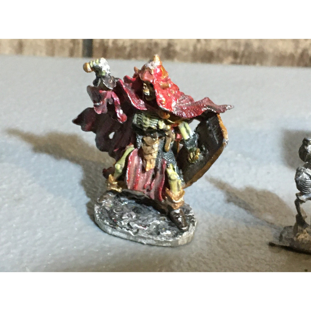 A32508 UNKNOWN METAL MINIATURES LOT UNDEAD SKELETON WARRIOR HORSE