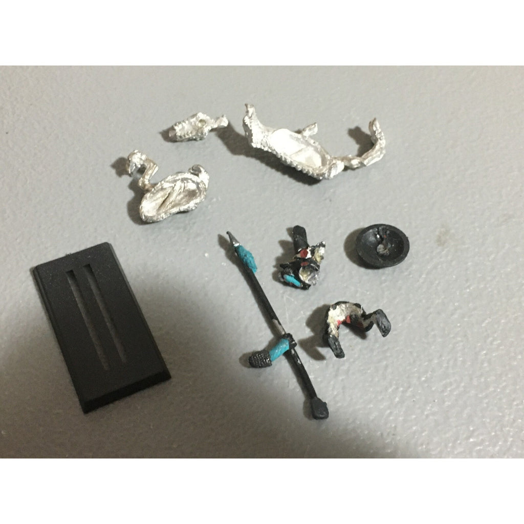 A20378 WARHAMMER FANTASY DARK ELVES METAL COLD ONE KNIGHT NO TAIL