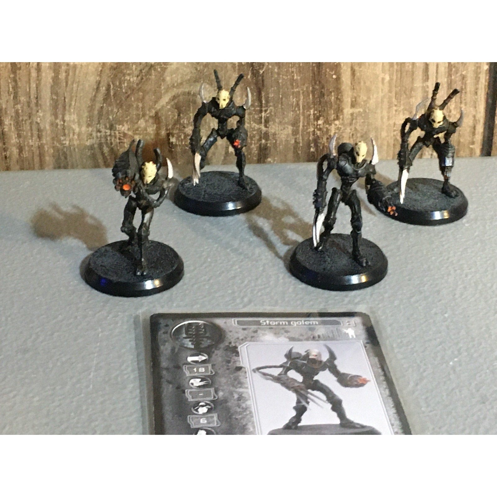 A33513 RACKHAM AT-43 THERIAN STORM GOLEMS 4 PK MINIATURES W CARD