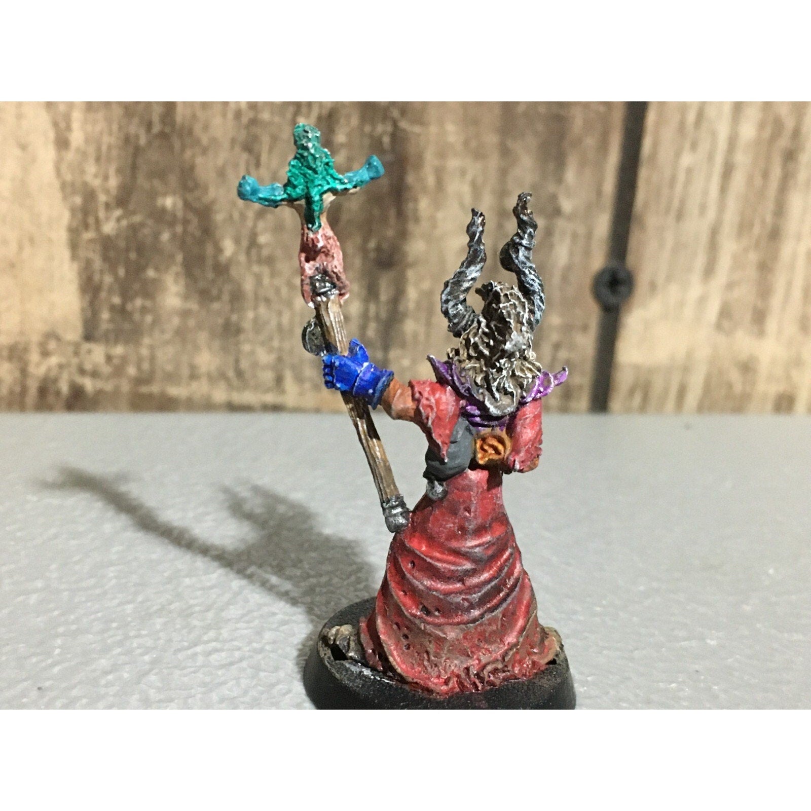 A19734 WARHAMMER FANTASY CHAOS MORTALS SORCERER CH5 SLAGROTH VILE STAFF METAL