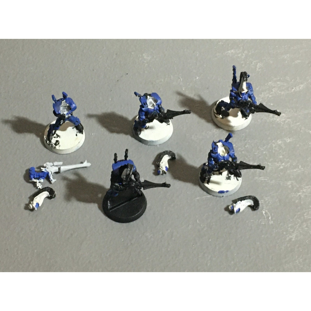A22117 WARHAMMER 40K ELDAR CRAFTWORLDS DIRE AVENGERS METAL HEADS MISS 1 ARM GW