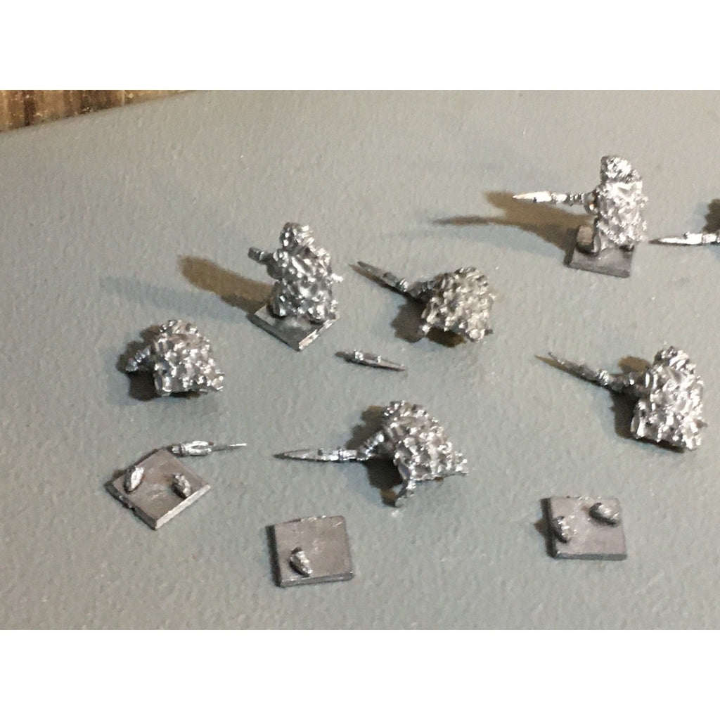 A24879 UNKNOWN METAL MINIATURES TABLETOP WARGAMES 8 PK HUMAN SPEARMEN