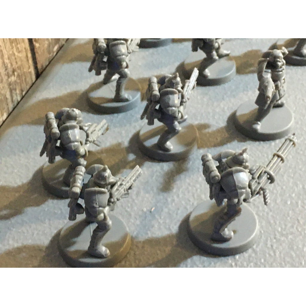 A30060 UNKNOWN TABLE TOP SCI-FI POWER ARMOR SOLDIERS 10 PK WAR GAMES