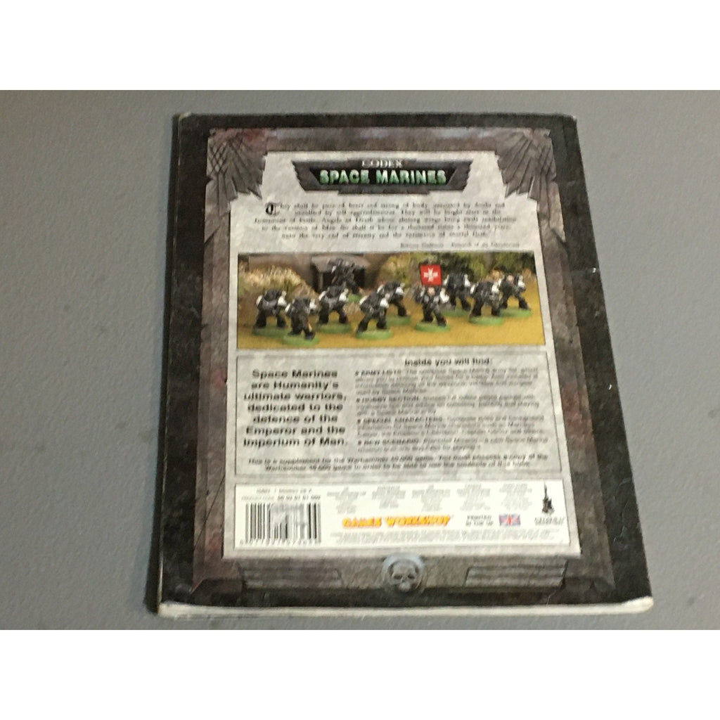 BOOK GAMES WORKSHOP WARHAMMER 40K 1998 CODEX SPACE MARINES SB USED PLAYED