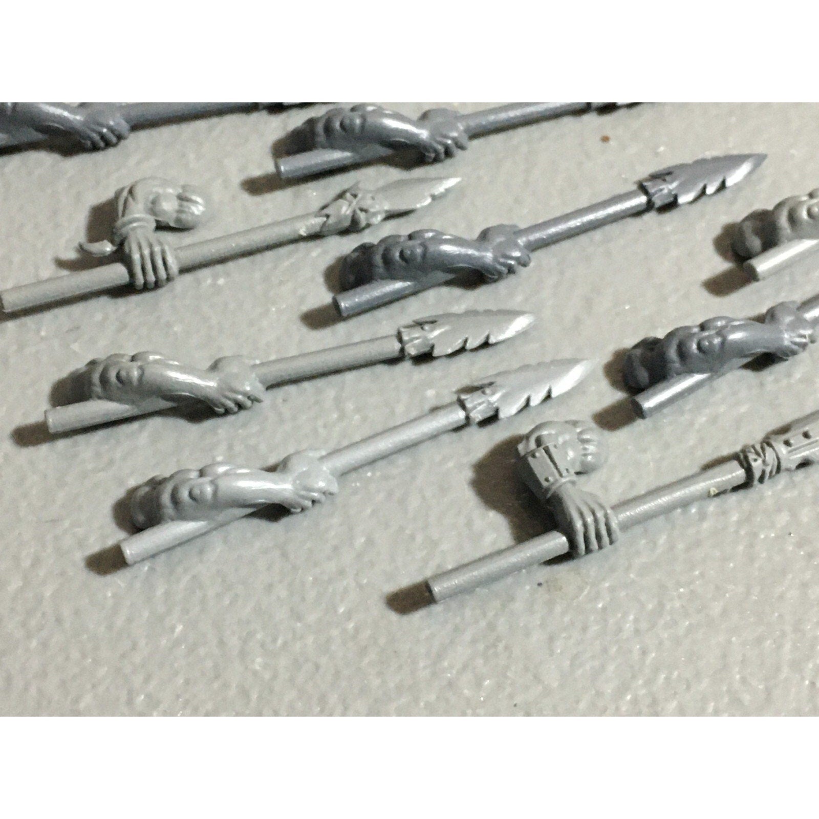 A22608 WARHAMMER FANTASY ORCS & GOBLINS BITS LOT ORC BOYZ SPEARS GAMES WORKSHOP