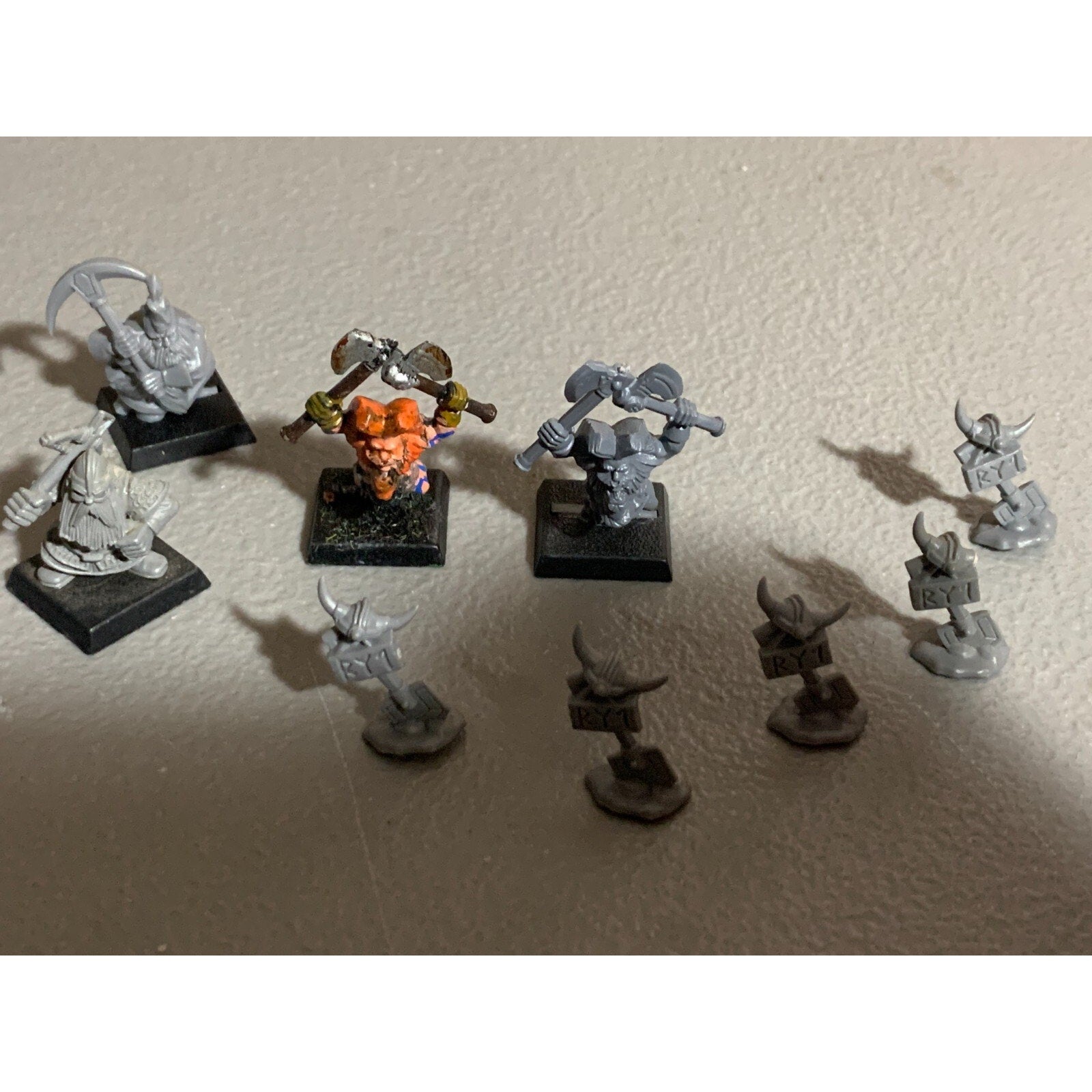 A23314 WARHAMMER FANTASY AOS DWARFS DWARVES SKULL PASS LOT SLAYERS MARKERS BITS