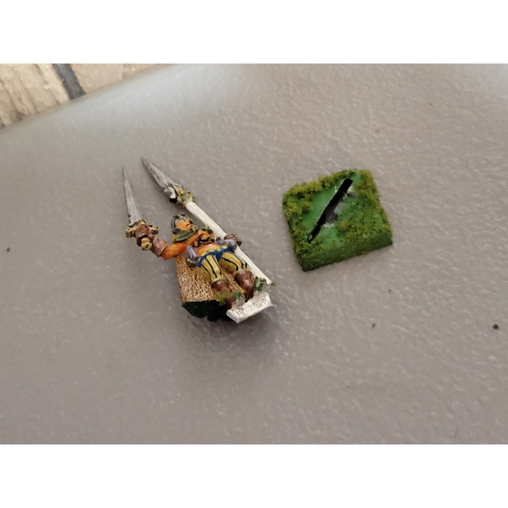 A18765 WARHAMMER FANTASY MARAUDER METAL WOOD ELVES WARRIOR CHAMPION SWORD SPEAR