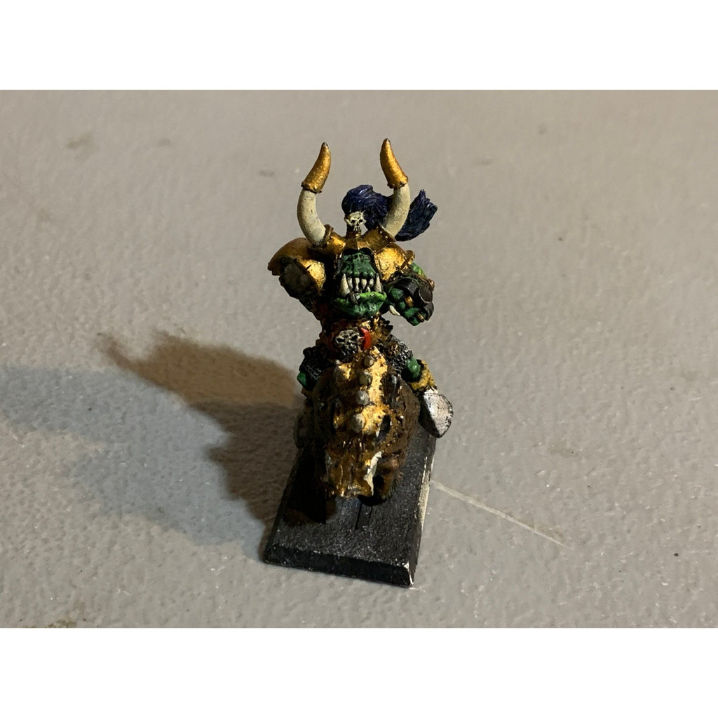 A31240 WARHAMMER FANTASY AOS METAL ORCS & GOBLINS ORC WARBOSS ON BOAR INCOMPLETE