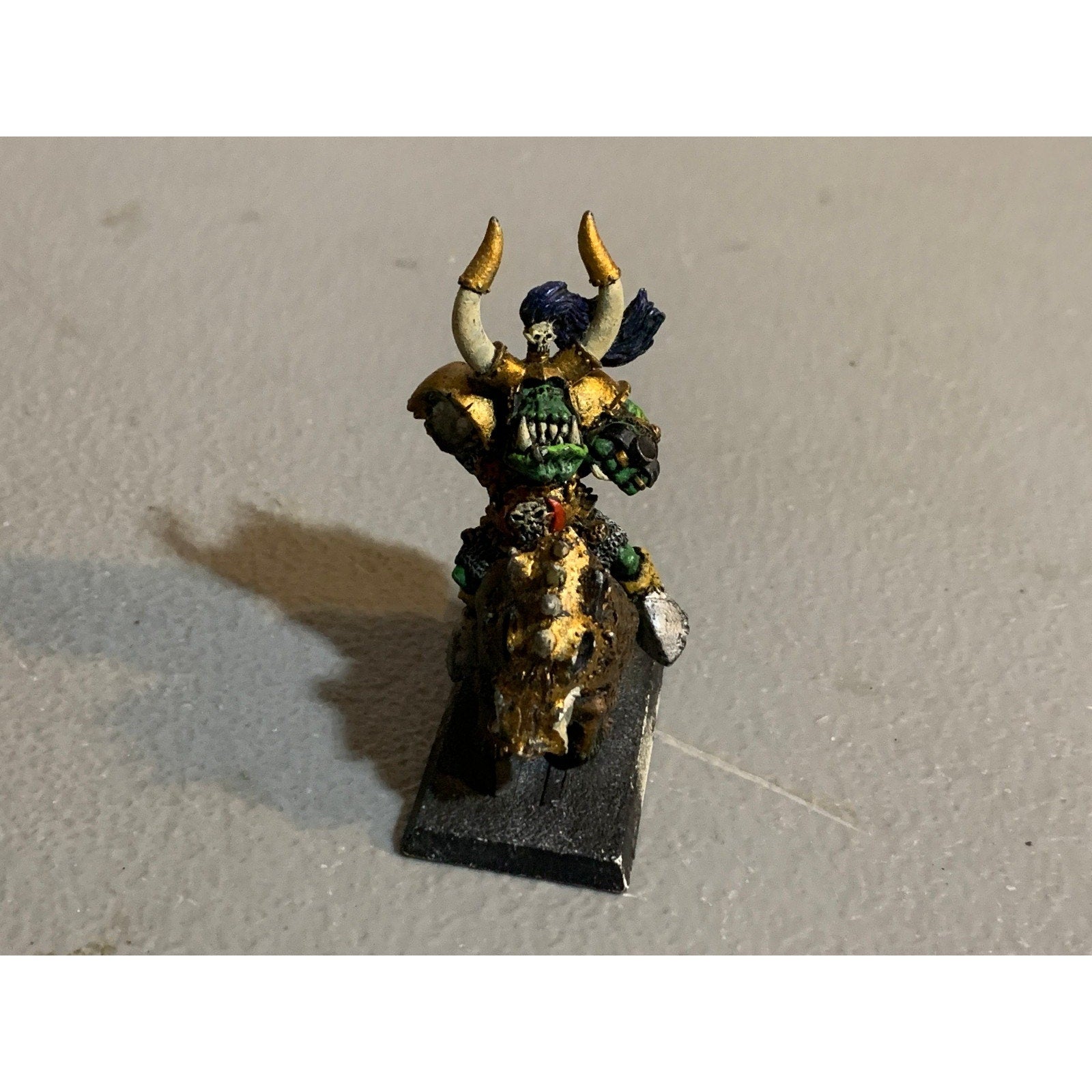 A31240 WARHAMMER FANTASY AOS METAL ORCS & GOBLINS ORC WARBOSS ON BOAR INCOMPLETE
