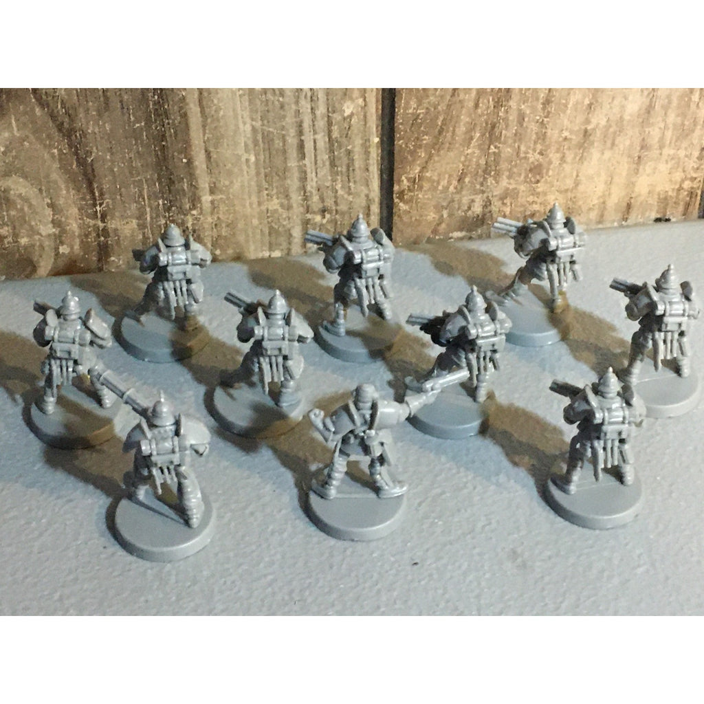 A30060 UNKNOWN TABLE TOP SCI-FI POWER ARMOR SOLDIERS 10 PK WAR GAMES